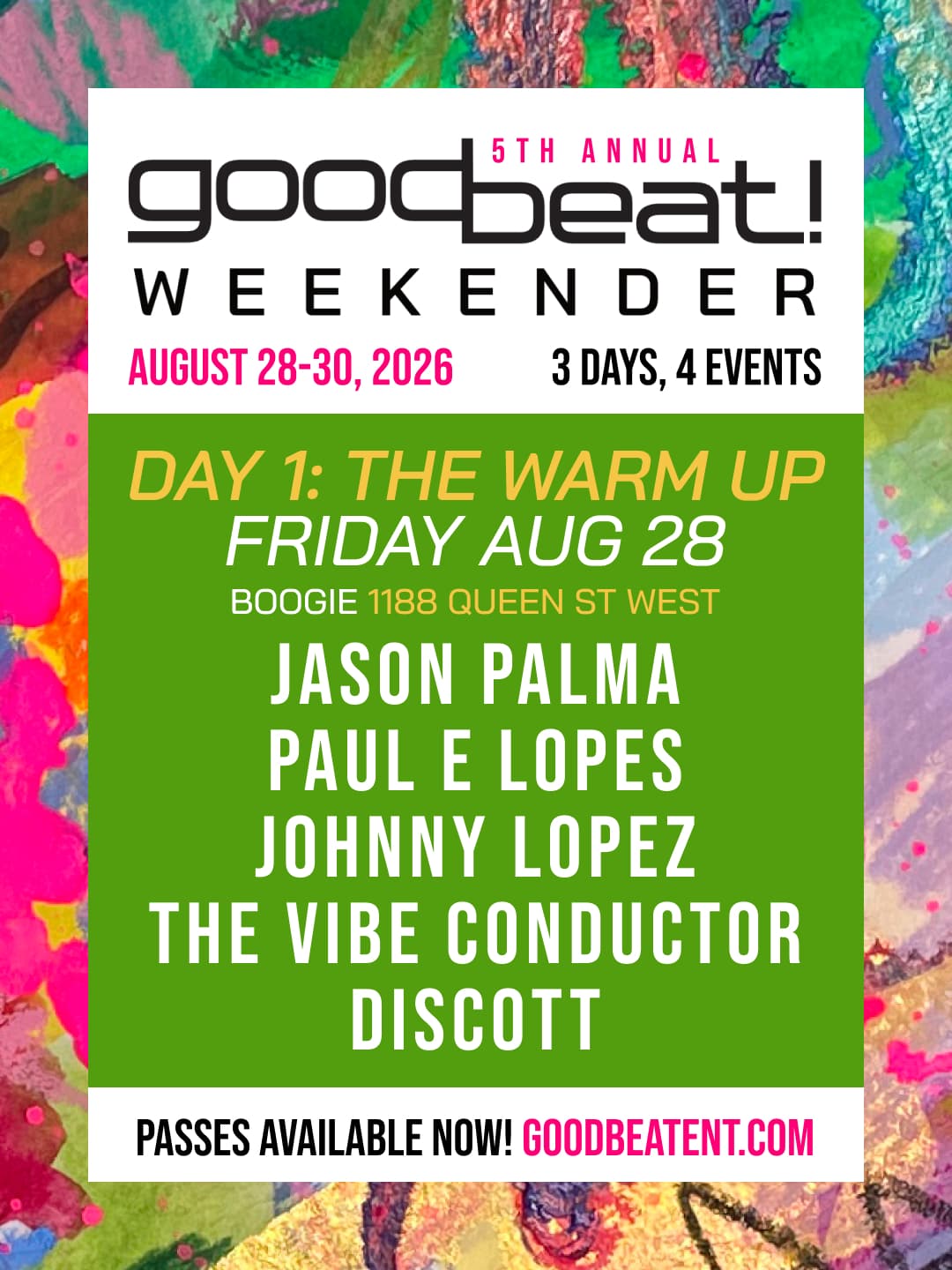 GOODBEAT WEEKENDER - The Warm Up